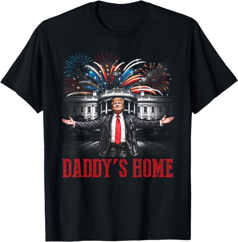 Daddys Home White House Pink Trump 2024 T-Shirt