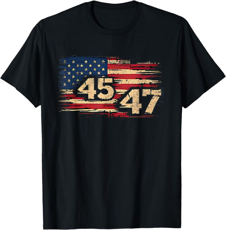 Donald Trump Inauguration Day 2025 47th President US Flag T-Shirt