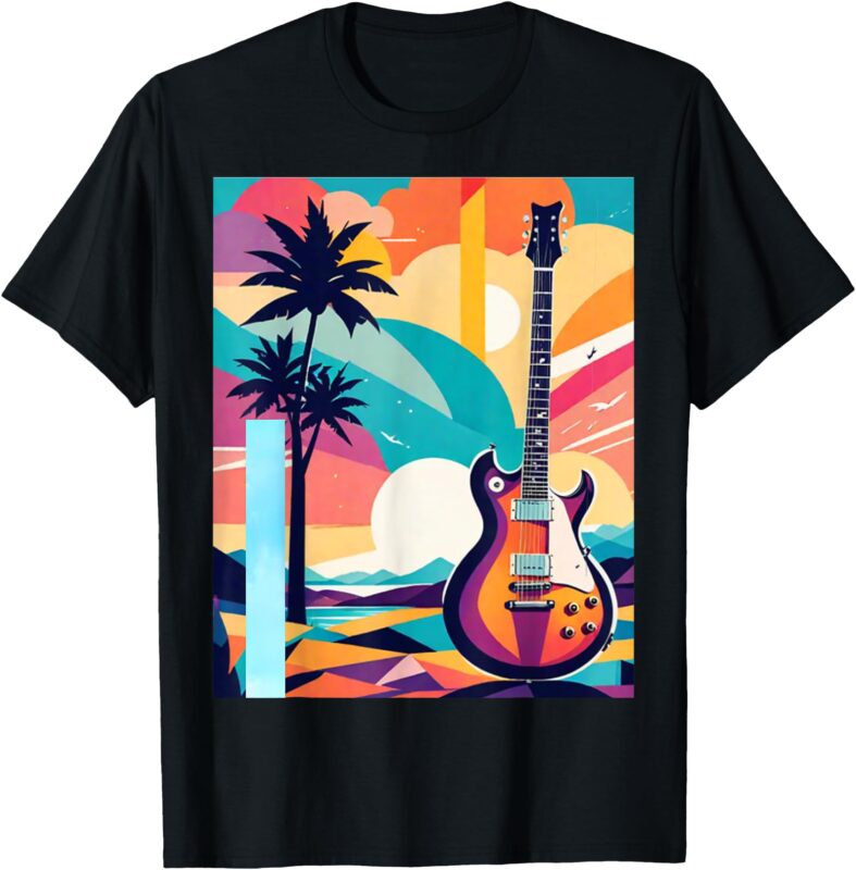 Electric Guitar Art Design Mens and Womens T-Shirt T-Shirt