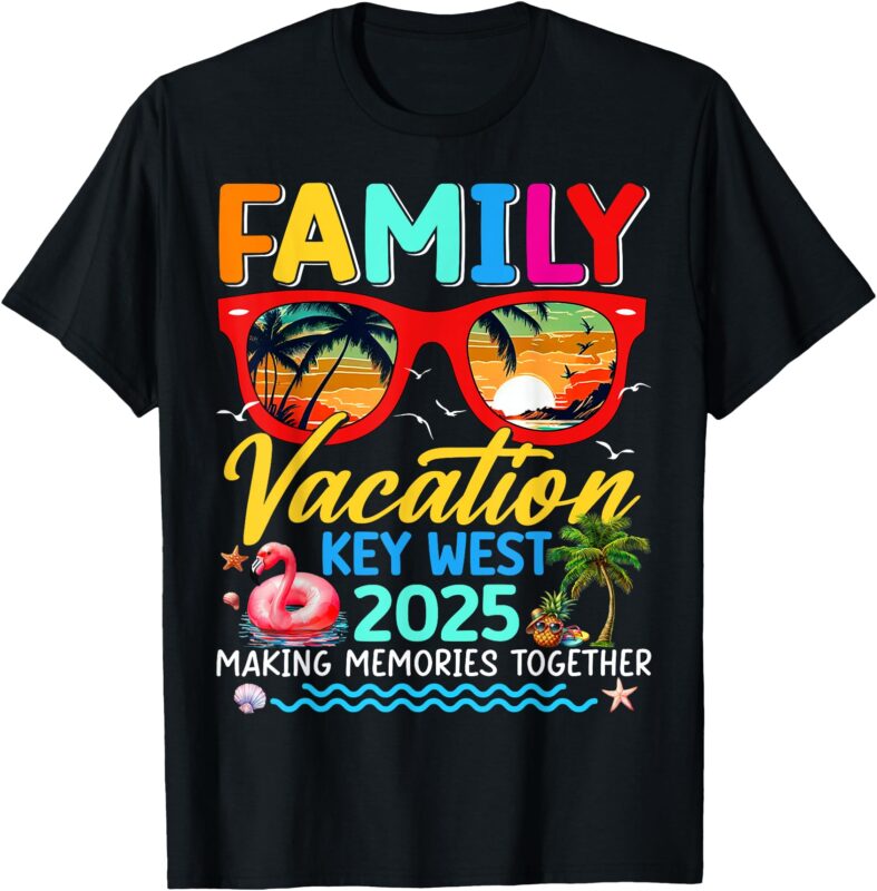 Family Vacation Key West 2025 Summer Matching Group Trip T-Shirt