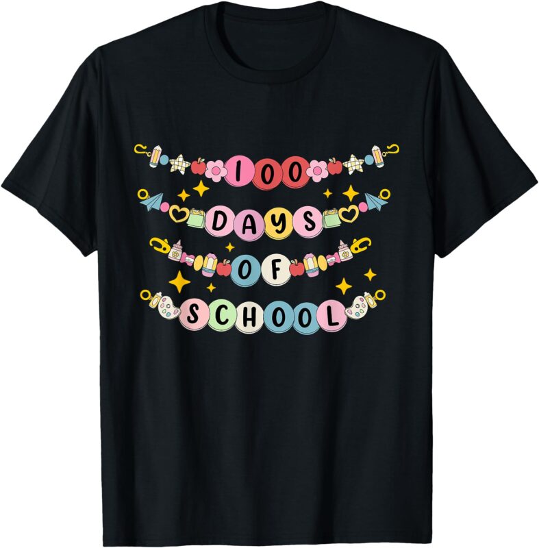 Floral Teacher 100 Days Of School Funny Teacher Heat Press T-Shirt