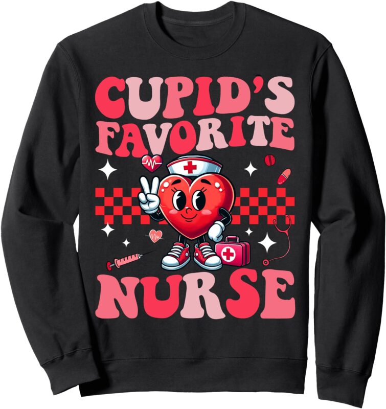 Funny Cupid’s Favorite Nurse Valentines Day for Nurses Sweatshirt