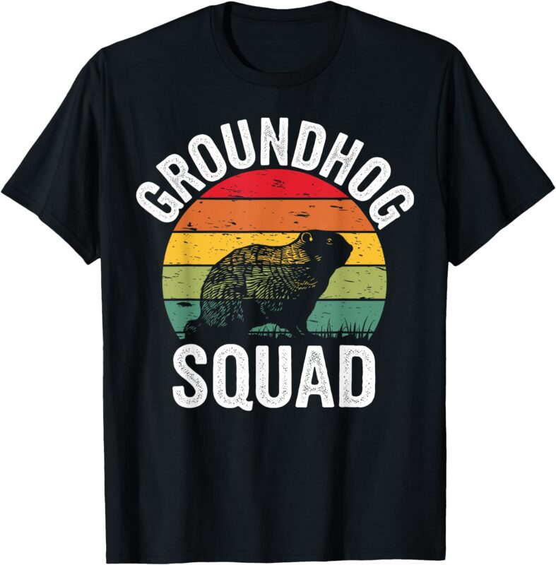 Funny Groundhog Squad Happy Groundhog Day T-Shirt