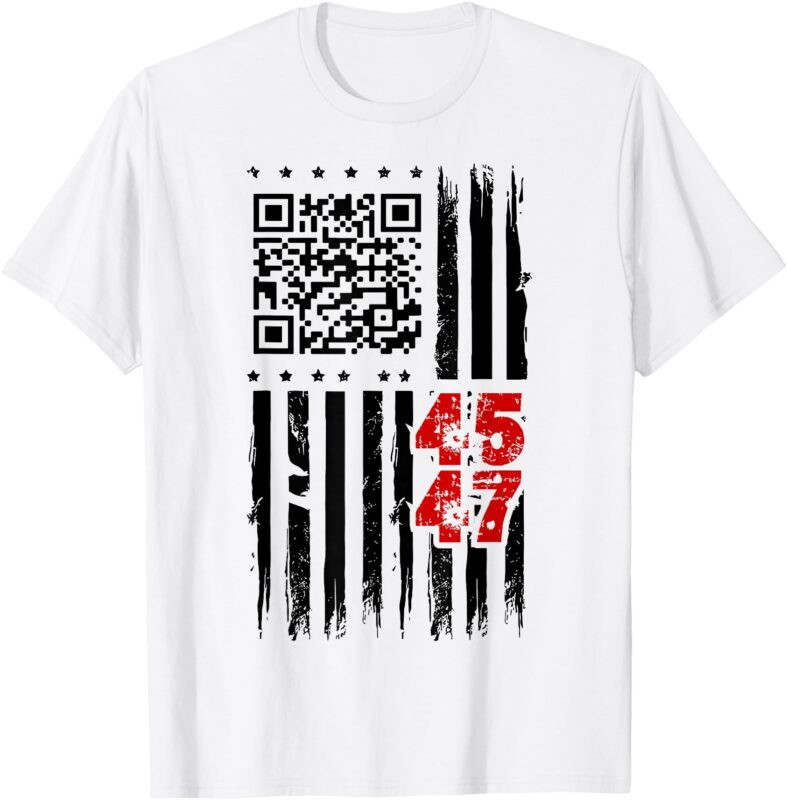 Funny QR Scan Me President 45_47 Trump Dancing Code Apparel T-Shirt