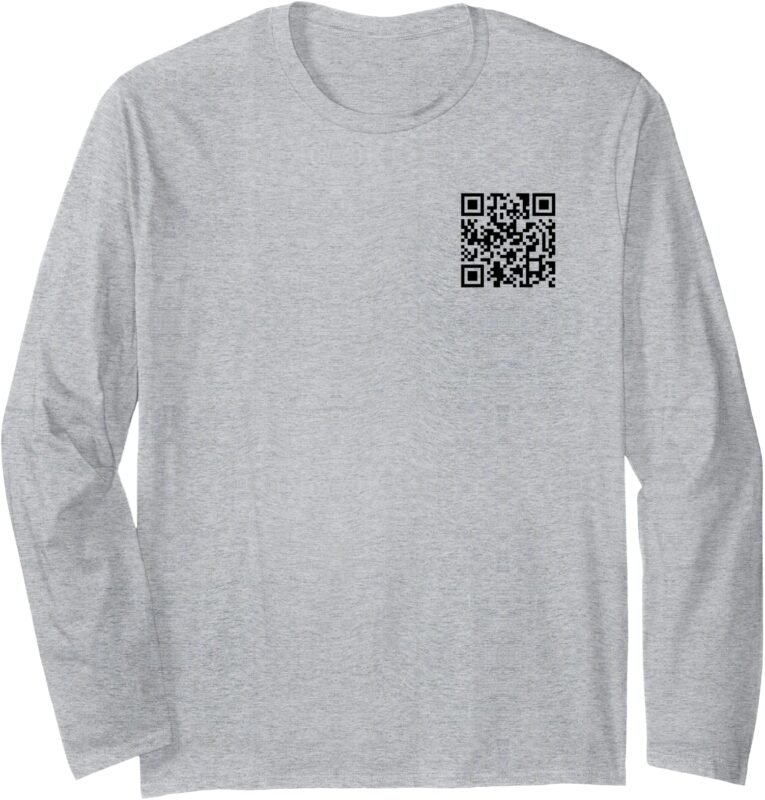 Funny QR Trump 47 Inauguration Day 2025 Dance Code (On Back) Long Sleeve T-Shirt