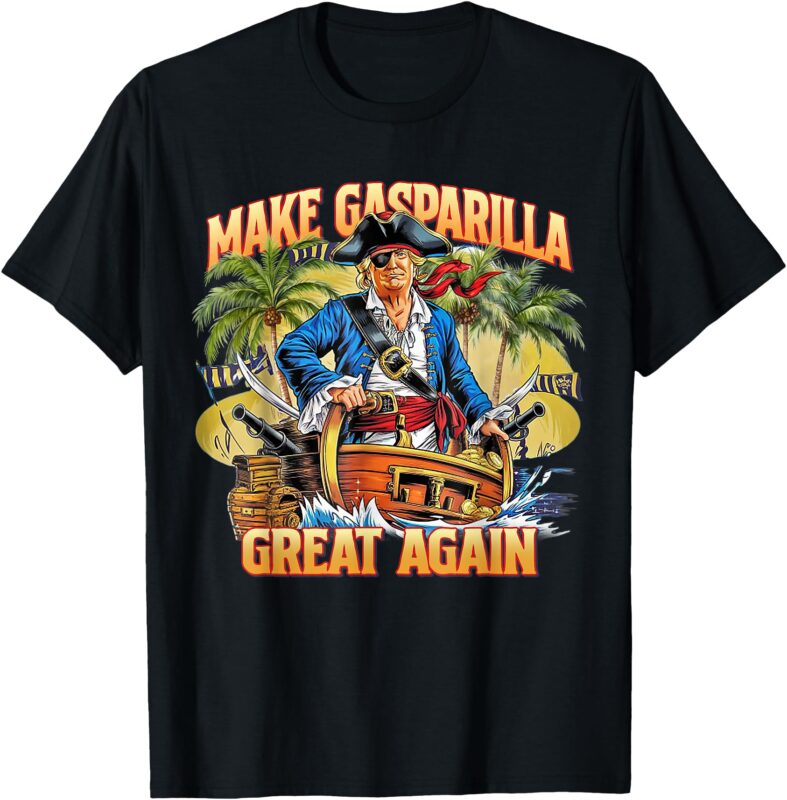 Funny Trump Make Gasparilla Great Again 2025 Pirate Festival T-Shirt