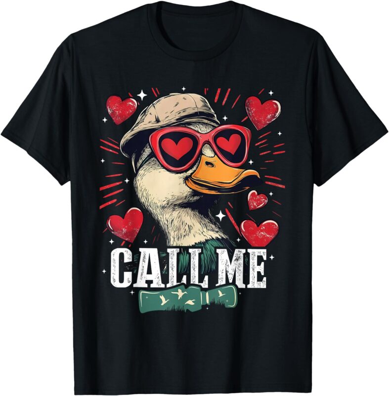 Funny Valentines Call Me Mallard Duck Hunting Boys Kids T-Shirt