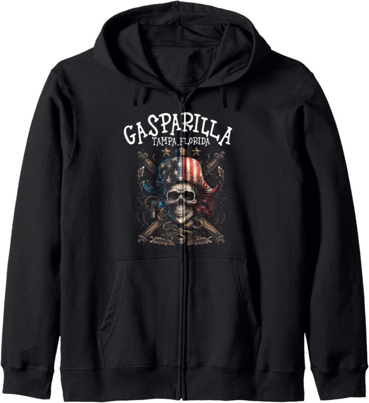 Gasparilla Pirate Fest Tampa FL 2025 Gasparilla Tampa Zip Hoodie