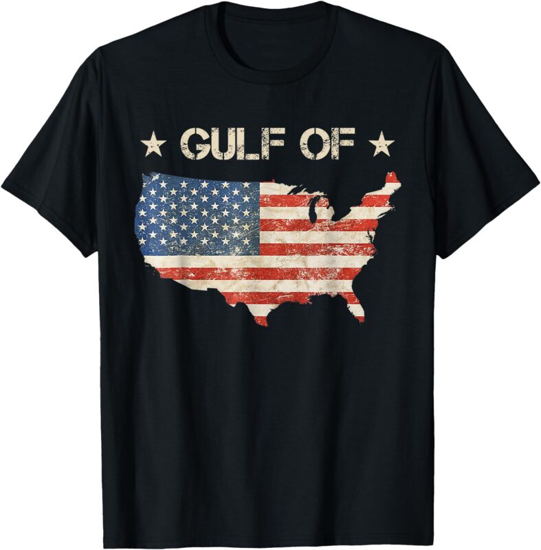 Gulf of USA America Funny USA Flag T-Shirt