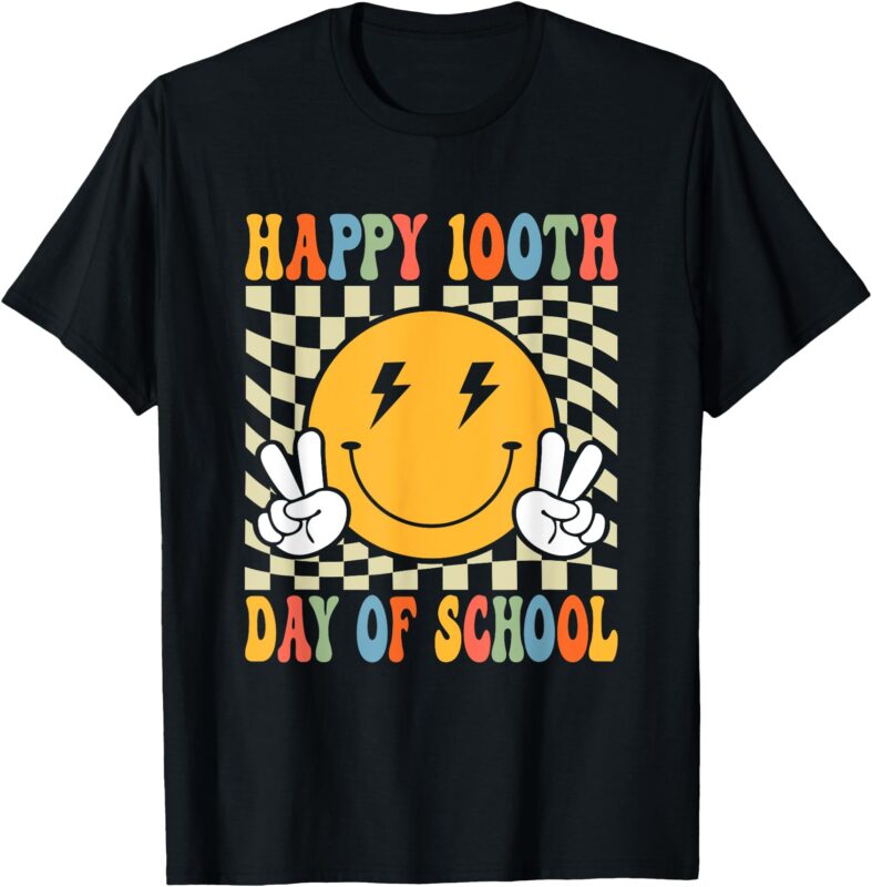 Happy 100 Days 100th Day Of School Teacher Kid Boys Girls T-Shirt