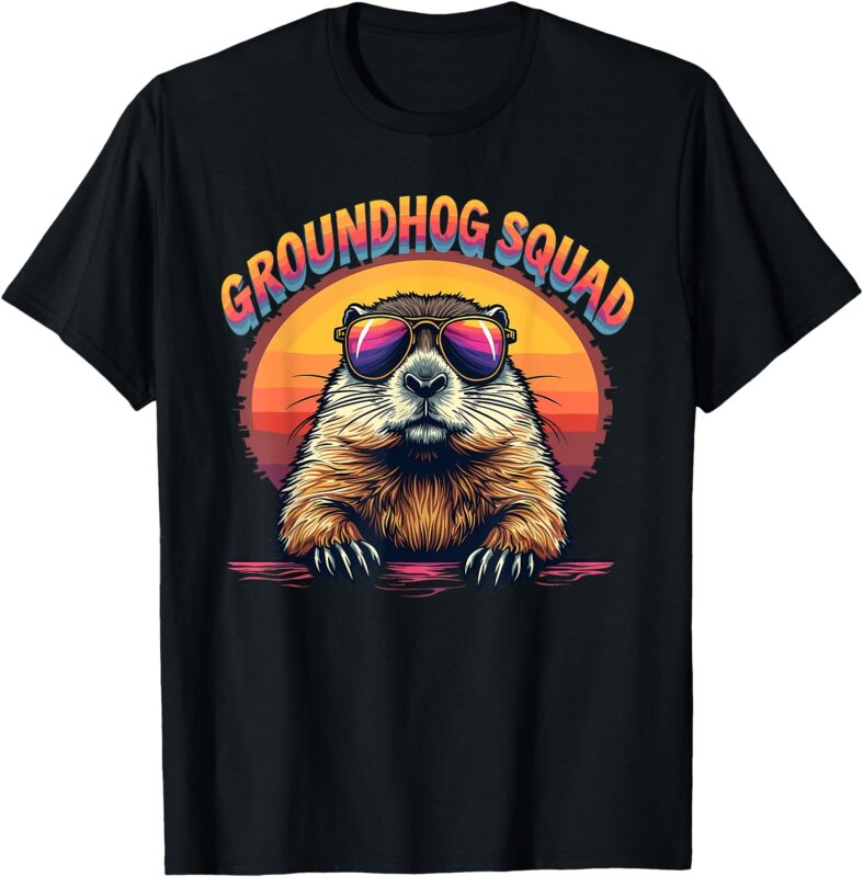 Happy Groundhog Day 2025 Funny Groundhog Squad T-Shirt