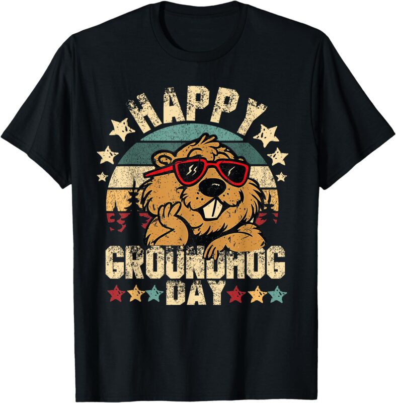 Happy Groundhog Day Ground Hog With Animal Lover T-Shirt