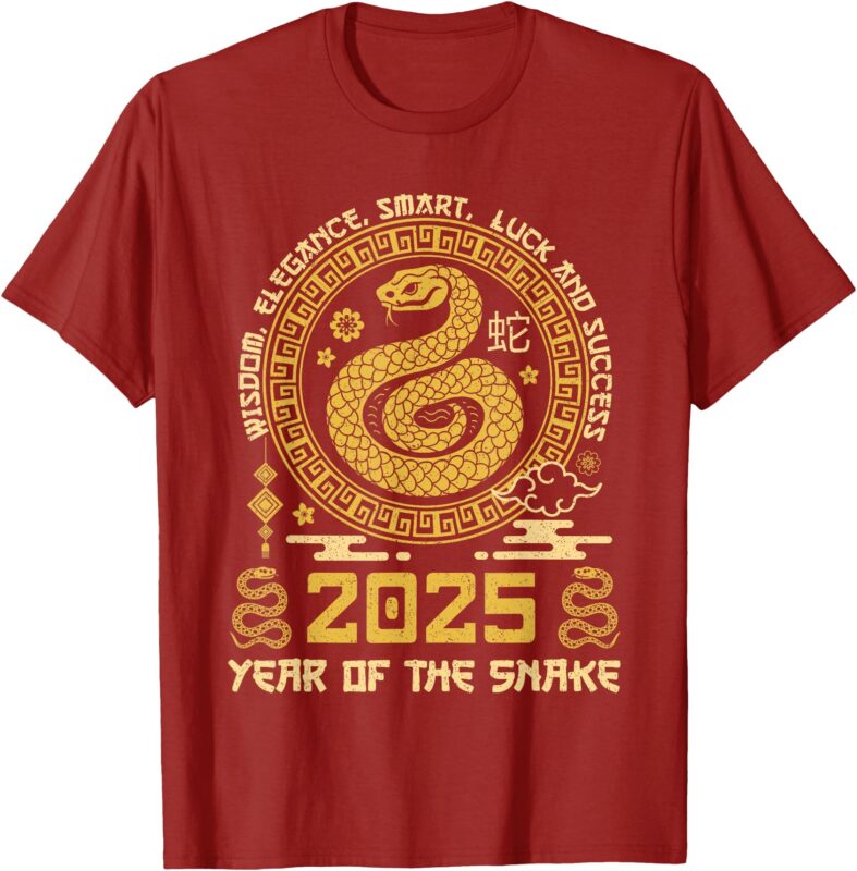 Happy Lunar Chinese New Year Of The Snake 2025 Zodiac T-Shirt