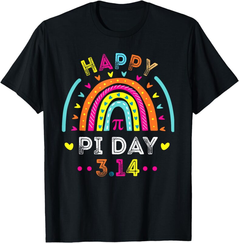 Happy PI Day 2025 Rainbow Math Lover Teacher Geek Student T-Shirt