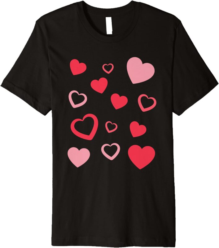 Happy Valentine’s Day cute hearts wearable all year long Premium T-Shirt