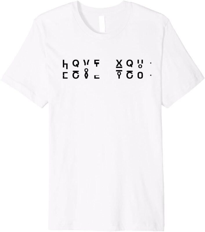 Hidden Message Folding Design – I Love You Premium T-Shirt