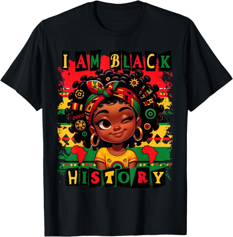 I Am Black History Month Black Melanin Kids Girls Toddler T-Shirt