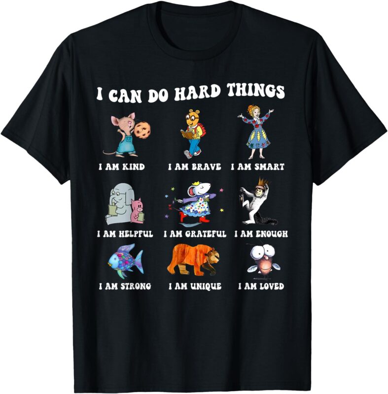I Can Do Hard Things Teacher Back to School Children’s Book T-Shirt