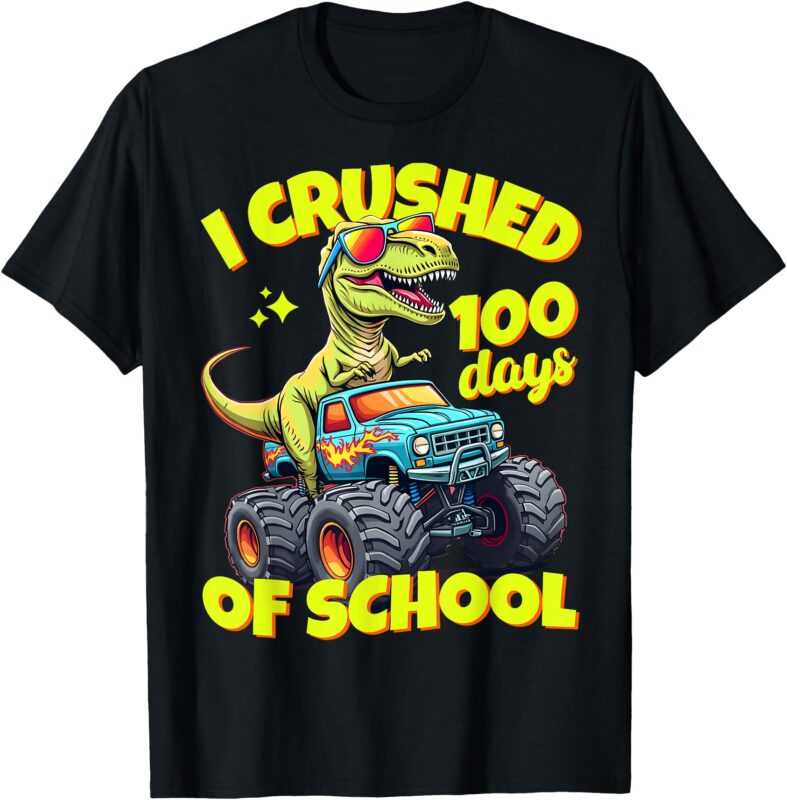 I Crushed 100 Days Of School For Boys 100th Day Of School T-Shirt