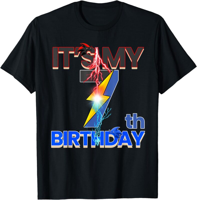 It’s My 7th Birthday Hedgehog Family Boys & Girl Kids T-Shirt