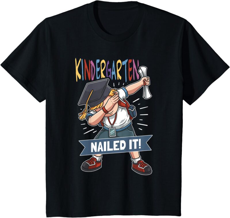 Kids Dabbing Graduation Kindergarten Boys Class of 2019 T-Shirt