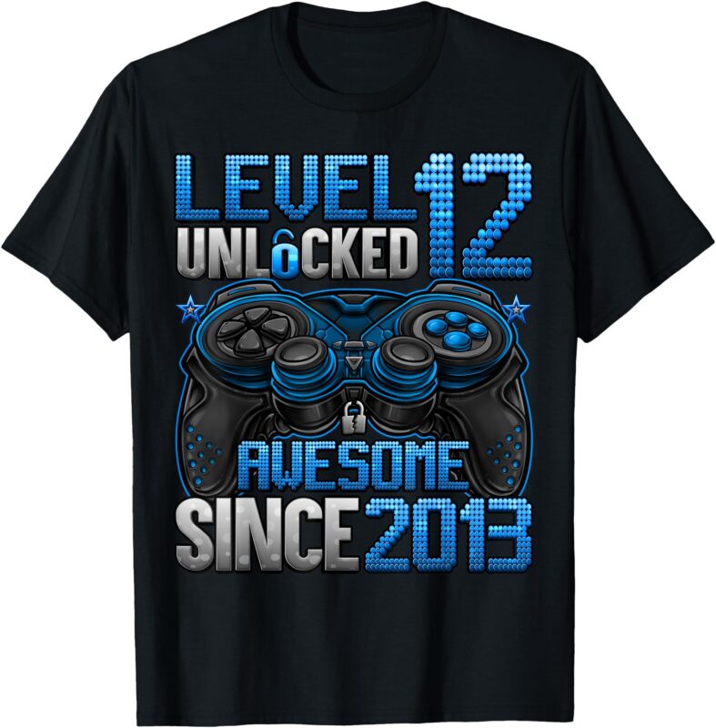 Level 12 Unlocked 12 Year Old Gifts Boys 12th Birthday Boy T-Shirt