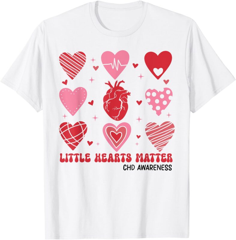 Little Hearts Matter CHD Awareness Heart Anatomy Valentine T-Shirt