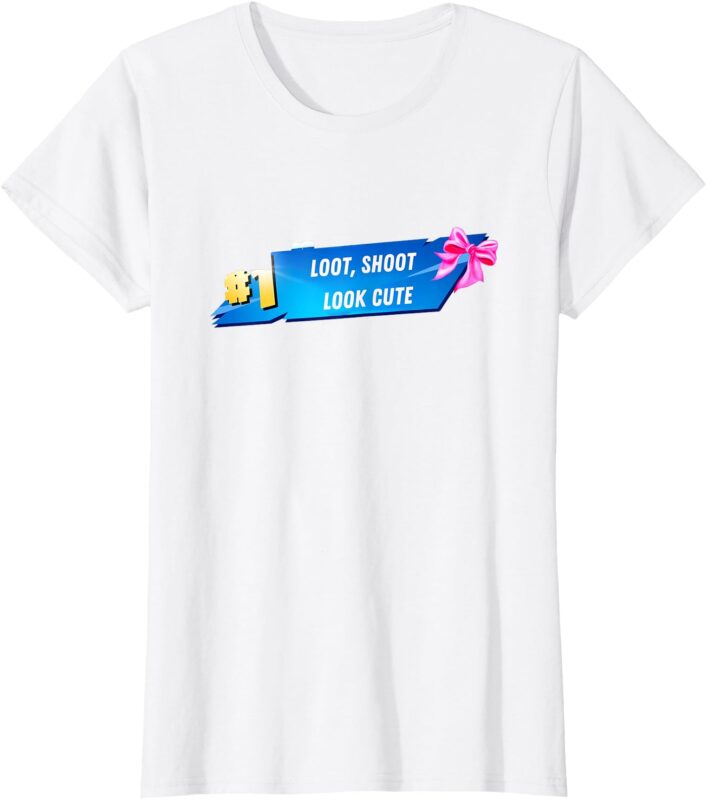Loot Shoot look cute gamer girl egirl Funny Cute Comfy Sassy T-Shirt