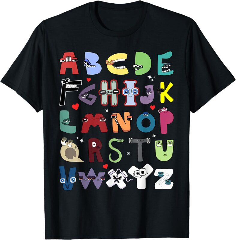 Lore Alphabet A to Z Letter Hi for kids Boys and Girls T-Shirt