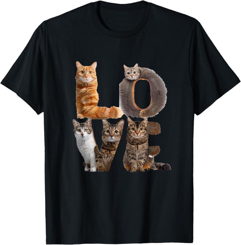 Love Cats_ Unique Cat Mom and Cat Dad Merch T-Shirt