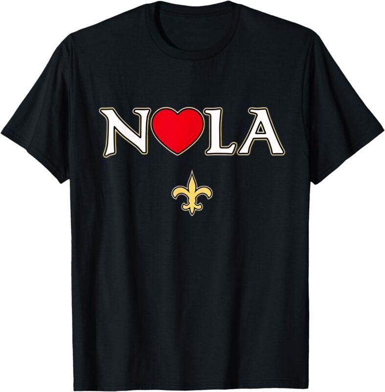 Love Nola New Orleans Fleur de Lis Heart NOLA T-Shirt