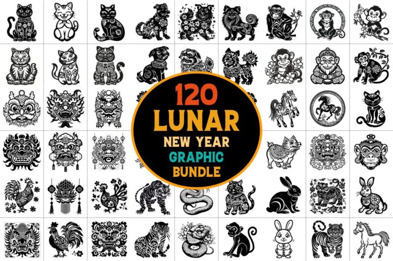 Chinese Lunar New Year Graphic Bundle