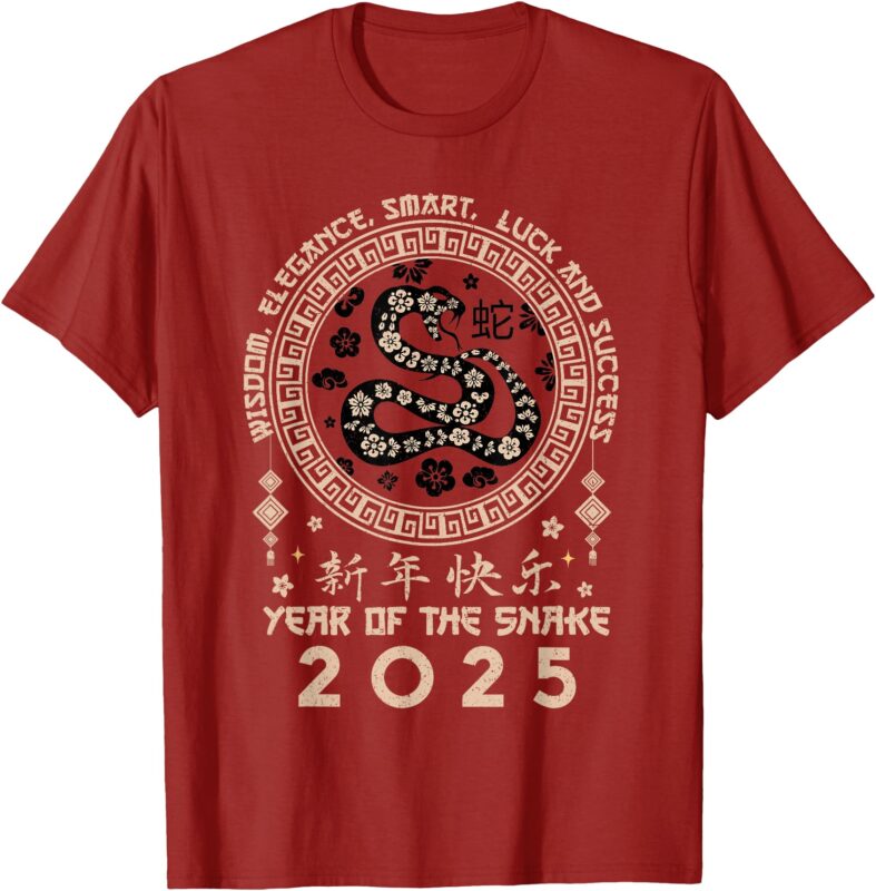Lunar New Year Of The Snake 2025 Happy Chinese New Year T-Shirt