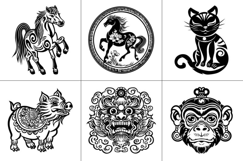 Chinese Lunar New Year Graphic Bundle