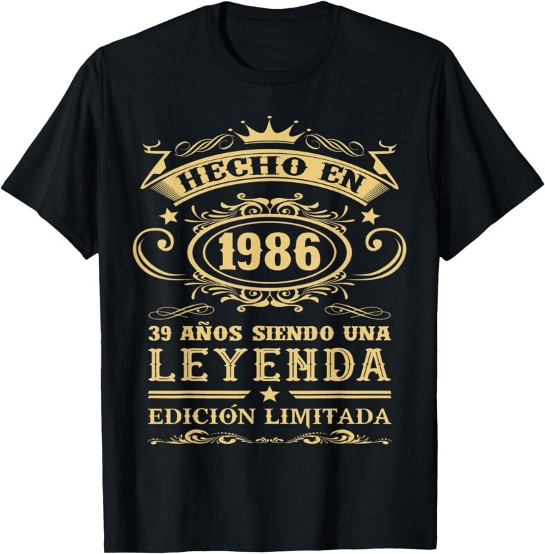 Made In 1986 Spanish 39th Birthday Cumpleaños Español T-Shirt