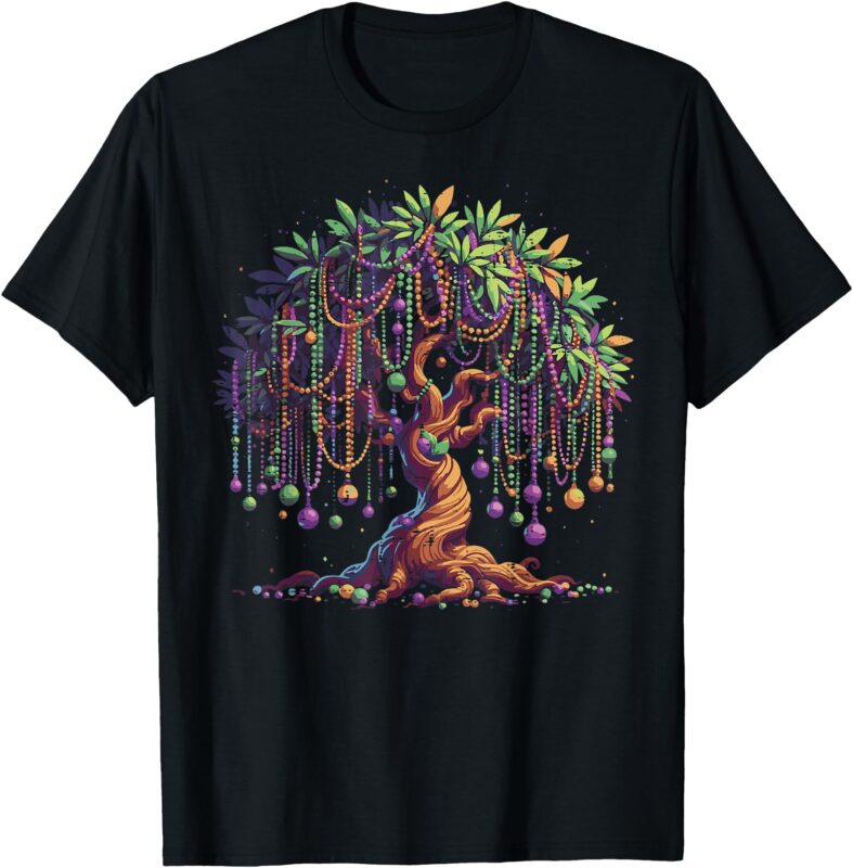 Mardi Gras Tree Beads Fat Tuesday Carnival Men Women Kids T-Shirt