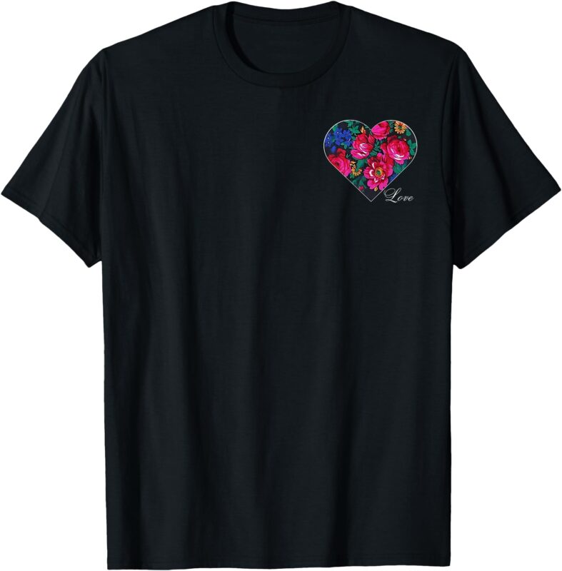 Masani Scarf Floral Heart Love Native American Women T-Shirt
