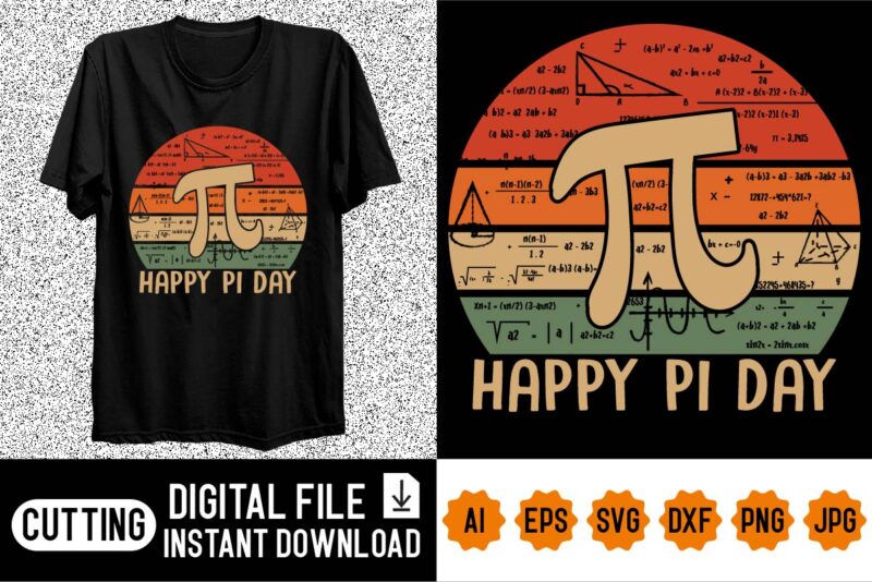 Happy Pi Day Shirt design print template