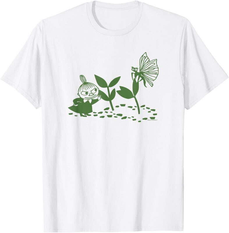 Moomin Little My Nature Scene Green Print T-Shirt