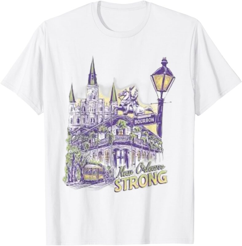NOLA Strong 2025 Red Tee New Orleans Support Men Women T-Shirt