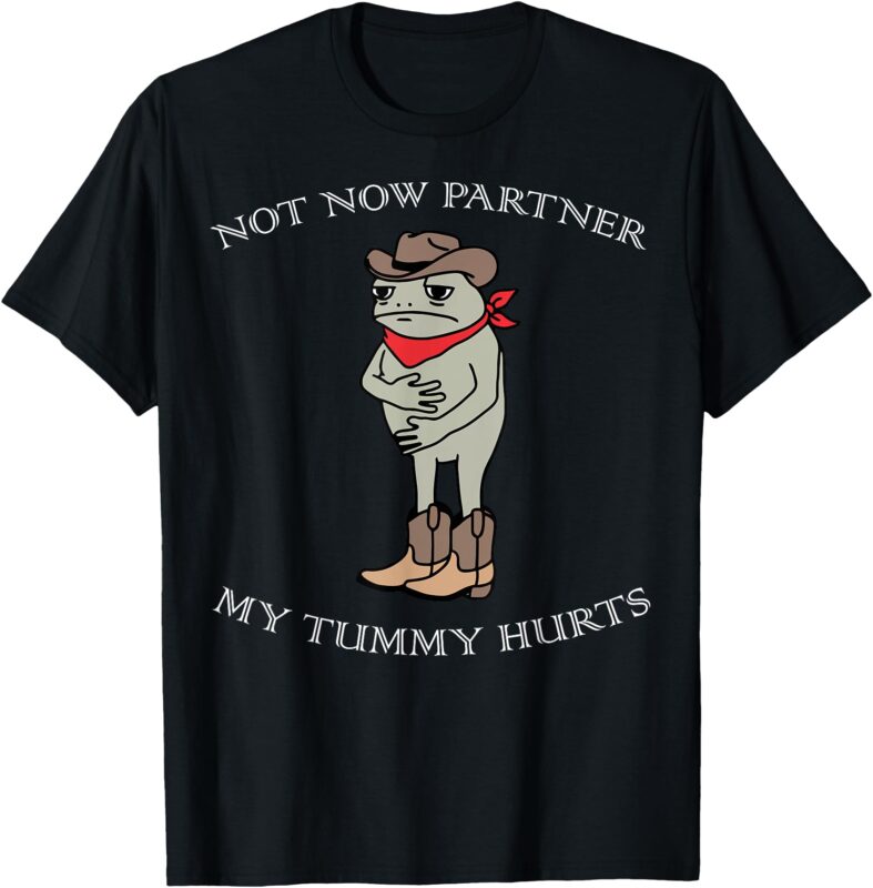 Not Now Partner My Tummy Hurts T-Shirt