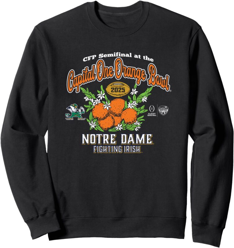 Notre Dame Fighting Irish CFP Orange Bowl 2024-25 Black Sweatshirt