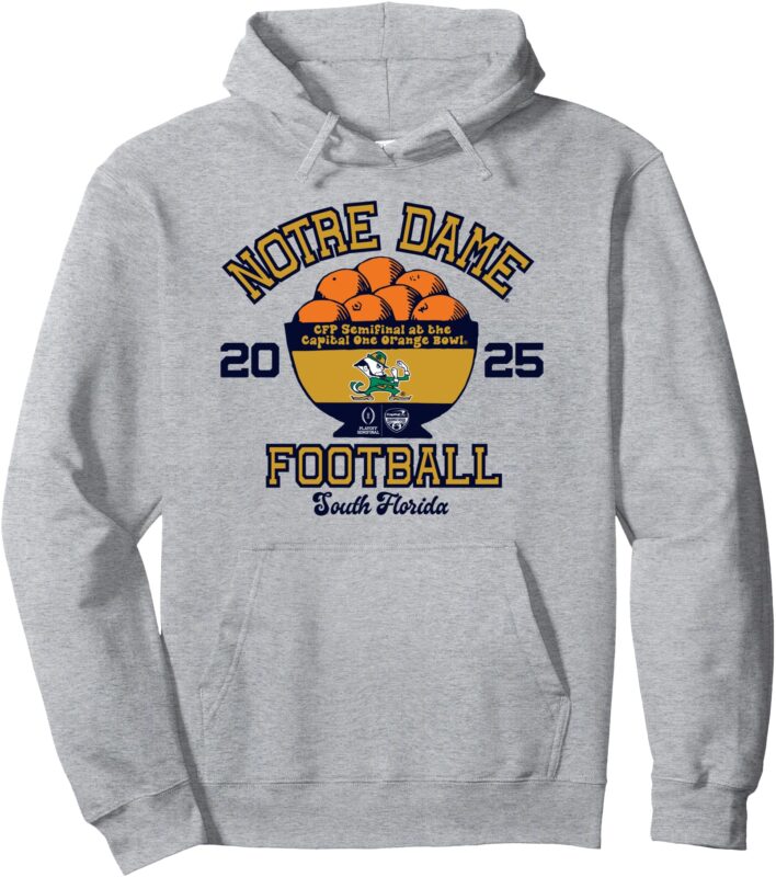 Notre Dame Fighting Irish CFP Orange Bowl 2025 Cup Pullover Hoodie