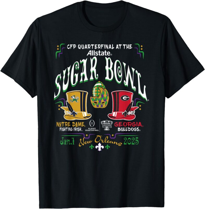 Notre Dame vs Georgia CFP Sugar Bowl 2024-25 Quarterfinals T-Shirt
