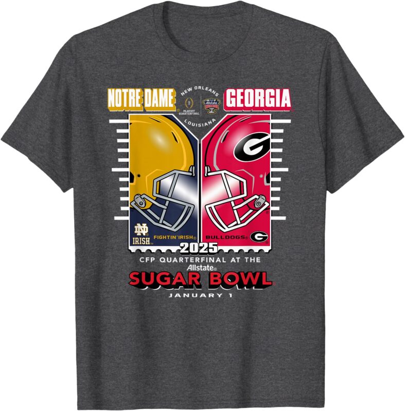Notre Dame vs Georgia Sugar Bowl 2024-25 CFP Clash T-Shirt