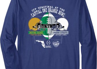 Notre Dame vs Penn State Orange Bowl 2024-25 CFP Semi Navy Long Sleeve T-Shirt