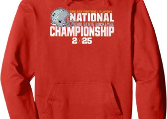 Ohio State Buckeyes CFP National Championship 2025 Red Pullover Hoodie t shirt design online