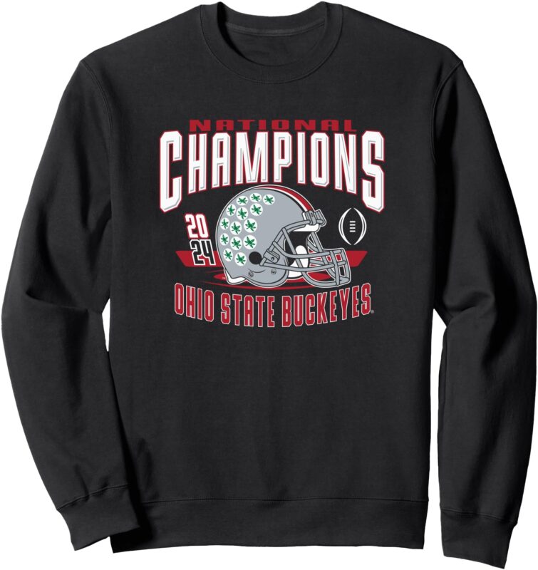 Ohio State Buckeyes National Champs 2024 CFP Blitz Black Sweatshirt