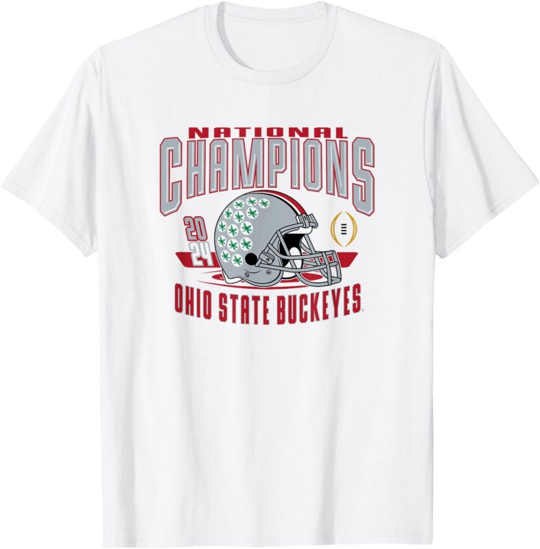 Ohio State Buckeyes National Champs 2024 CFP Blitz White T-Shirt