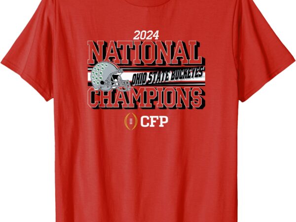 Ohio state buckeyes national champs 2024 cfp bold red t-shirt